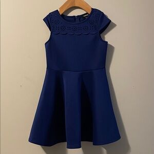 Zunie girls blue flare dress size:5 zipper back
